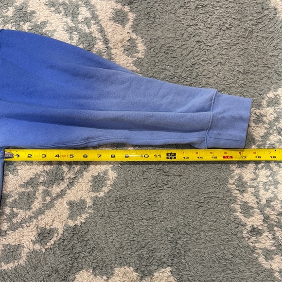 PINK Victoria’s Secret campus graphic full zip hoodie sweatshirt blue ombré L - Picture 6 of 8